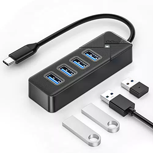 GiGimundo USB C Hub，4 Port USB Hub 3.0 für Laptop