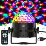Gobikey Discokugel, 360° Rotierende Musik Activated Discolicht LED Party Lampe mit Fernbedienung- 3W RGB Dynamisch Disco Lichteffekte