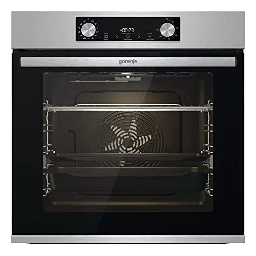 Gorenje BOS 6737 E13X Einbau-Backofen / 77 Liter/Heißluft/ExtraSteam/GentleClose & Open/EcoClean/Air Fry/PizzaMode/PerfectGrill/Teleskopauszüge/Inox-Look