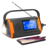 Greadio Solarradio Notfall-Aufziehradio Handkurbel AM FM Radio mit Heller Taschenlampe