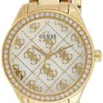 GUESS Mädchen Analog Uhr mit Edelstahl Armband GW0001L2