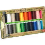 Gütermann creativ Nähfaden-Set rPET mit 20 Spulen Allesnäher 100 m aus 100 Prozent recyceltem Polyester in verschiedenen Farben