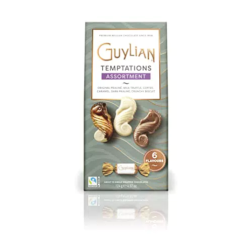 GuyLian Temptations im Beutel 124g Seepferdchen-Pralinen in 6 köstlichen Geschmäckern: Nuss-Nougat