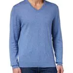 HACKETT LONDON Herren Cotton Cashmere V Pullover, Chambray