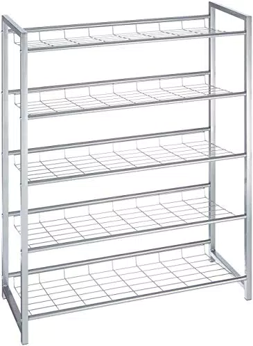 HAKU Möbel 38728 Schuhregal 80 x 30 x 106 cm, alu
