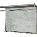 HAKU Möbel Wandgarderobe, MDF, chrom-betonoptik, B 80 x T 30 x H 60 cm