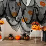 Halloween Deko 2 X 5m Stoff Horror Outdoor Indoor, Halloween Deko Garten Gruselig