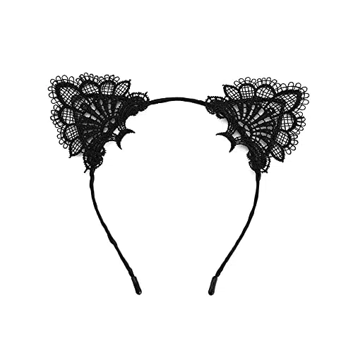 Halloween Haarreif, Halloween Spitze Katzenohren Stirnband