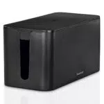 Hama Kabelbox „Mini“ mit Deckel & Gummifüßen schwarz