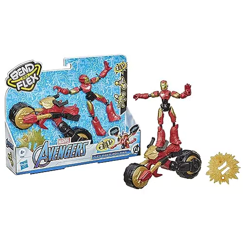 Hasbro F0244 Marvel Bend and Flex, Flex Rider Iron Man Action-Figur