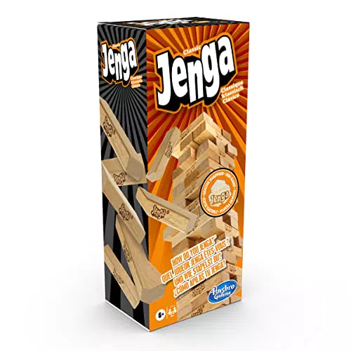 Hasbro Gaming Jenga Classic, Children's Game That Promotes The Speed of Reaction