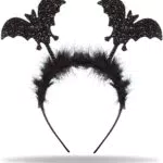 Hatstar Fledermaus Haarreif mit Glitzereffekt, Halloween Kopfschmuck Vampir Haarband