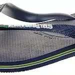 Havaianas Brasil Logo Unisex Hausschuh, Navy Blue, 43/44