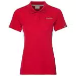 HEAD Unisex-Child Club Tech Polo Shirt G, Rot, 128