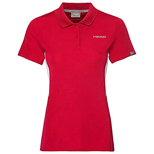 HEAD Unisex-Child Club Tech Polo Shirt G, Rot, 128