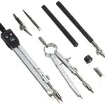 Herlitz 8710105 Zirkel, 223 mm, 140 mm silber