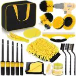 Herrfilk Auto Reinigungsset, 20 Pcs Autopflege Set, Auto Detailing Pinsel Auto Waschset für Auto Reinigung Innenraum und Außen