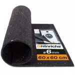 Hinrichs Antivibrationsmatte für Waschmaschinen 60 x 60 cm - Gummimatte - Zuschneidbare Dämmmatte als Waschmaschinenunterlage - Rubber Mat