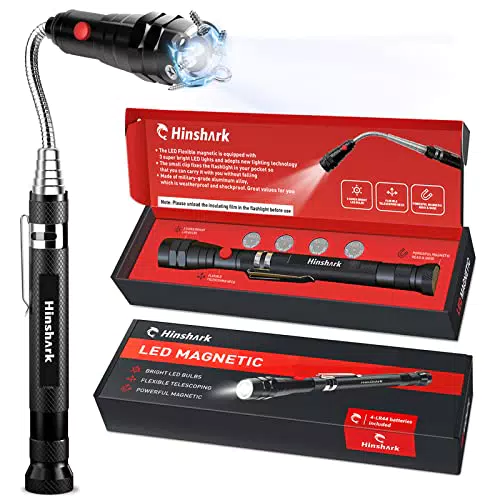 Hinshark Geschenke für Männer, LED Teleskopmagnet Werkzeug Männer Geschenke für Papa