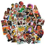 Hip Hop Aufkleber Graffiti Set Musik Hip Hop Aufkleber Gitarre Aufkleber Aufkleber Aufkleber für Helm Motorrad Fahrrad Gepäck Snowboard Skateboard