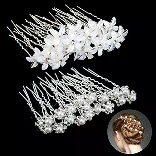 Hochzeit Haarnadeln, GuKKK 40 Pcs Hochzeit Braut Haarschmuck