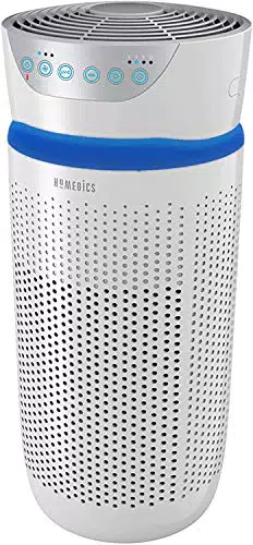 HoMedics Kompakt-Luftreiniger mit UV-C-, HEPA- & Kohlefiltern - UV-Reinigungslichttechnologie tötet Keime