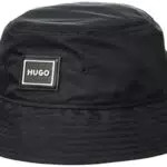 HUGO Herren Men-X 555-1 N Fischerhut aus Twill mit eingerahmtem Logo Schwarz Stck