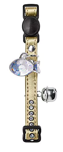 HUNTER MODERN ART LUXUS Katzenhalsband, Kunstleder, Strasssteine