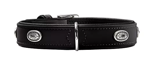 HUNTER SOFTIE STONE Hundehalsband, Kunstleder, mit Applikationen