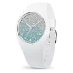 Ice-Watch - ICE lo White blue - Weiße Damenuhr mit Silikonarmband - 013425