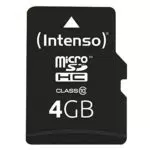 Intenso microSDHC 4GB Class 10 Speicherkarte inkl. SD-Adapter
