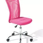 Inter Link Bürostuhl mit höhenverstellbaren Rädern aus fuchsiafarbenem Kunstleder und Polyester