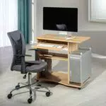 Inter Link Schreibtisch Computertisch Laptoptisch Arbeitstisch Büromöbel MDF Eiche Artisan Nachbildung