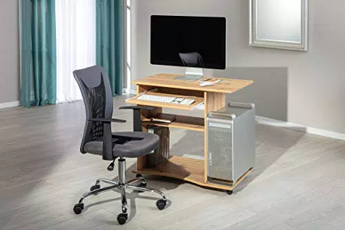 Inter Link Schreibtisch Computertisch Laptoptisch Arbeitstisch Büromöbel MDF Eiche Artisan Nachbildung