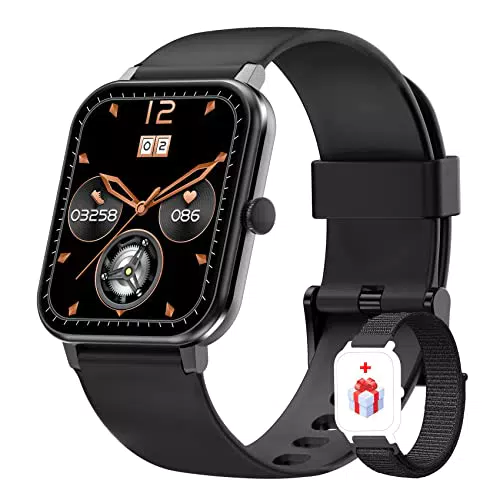 IOWODO Smartwatch Damen Herren 1, 69'' Uhren IP68 Fitness Tracker Uhr mit SpO2 Schrittzähler Temperatur Schlafmonitor Sportuhr Schlafmonitor 25 Trainingsmodi Smart Watch für Android iOS