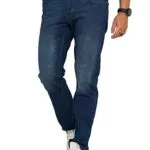JACK & JONES Herren Jeans Mike ARIS Tapered Fit Denim Herrenhose Distressed Dark Blue Denim W34 L30