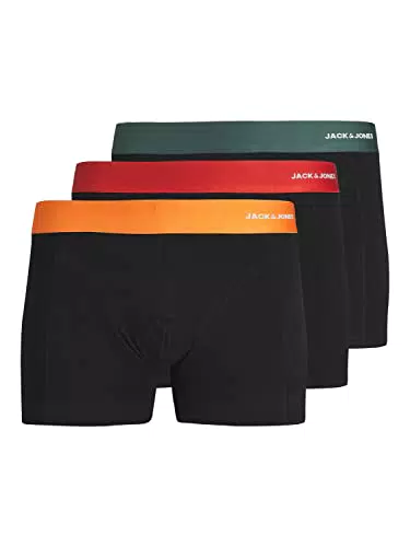 JACK & JONES Men's JACDUKE Bamboo Trunks 3 Pack Boxershorts