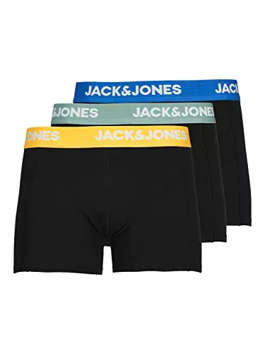 JACK & JONES Men's JACVITO SOLID Trunks 3 Pack Boxershorts