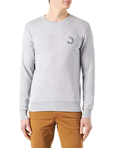 Jack & Jones Men's JCOBLUR Panel Sweat Crew Neck FST Sweatshirt