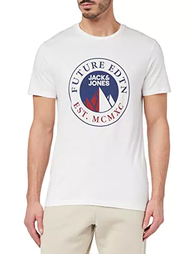 JACK & JONES Men's JCOISIAH Tee SS Crew Neck FST T-Shirt