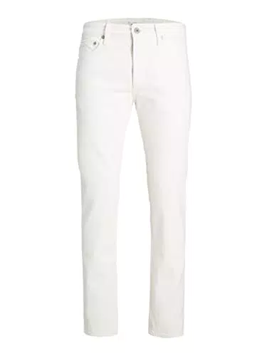 JACK & JONES Men's JJIMIKE JJEVAN CJ 372 LID Jeans, Ecru