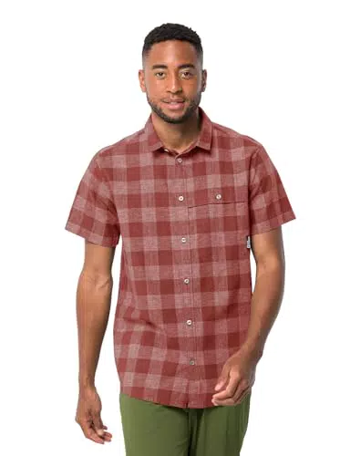 Jack Wolfskin Herren Highlands M Shirt Shortsleeve, Barn Red