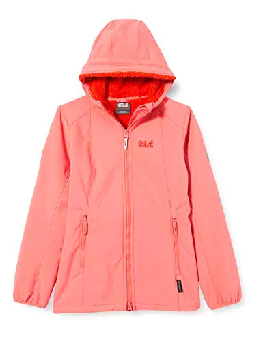 Jack Wolfskin Mädchen Kissekat Jacke, Coral pink, 128