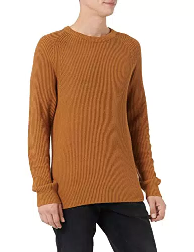 JACK&JONES Mens Rubber Knit Crew Neck