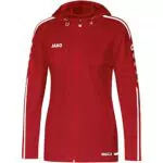 JAKO Damen Kapuzenjacke Striker 2.0, chili rot/weiß