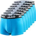 JAKO Herren Boxershort 7er Pack Funktionsunterhose - Aqua Edition - Gr. M Türkis