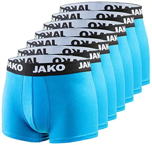 JAKO Herren Boxershort 7er Pack Funktionsunterhose - Aqua Edition - Gr. M Türkis