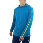 JAKO Herren Kapuzenjacke Striker 2.0, steingrau/weiß