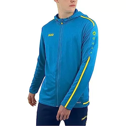 JAKO Herren Kapuzenjacke Striker 2.0, steingrau/weiß