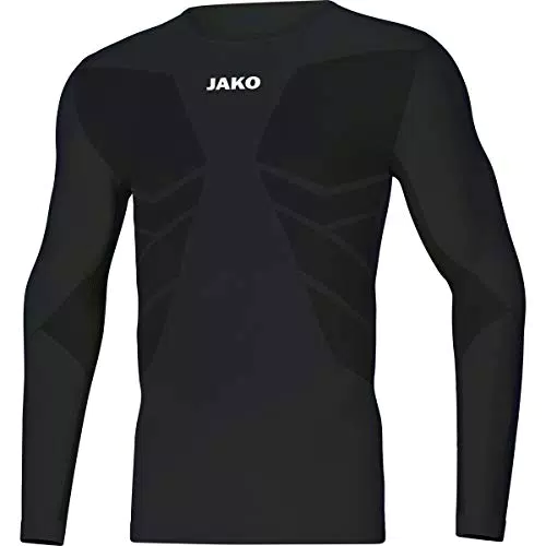 JAKO Herren Komfort 2.0 Longsleeve, Schwarz, L EU